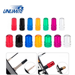 Unlimite ฝาครอบวาล์วอลูมิเนียมสําหรับล้อรถจักรยาน 2 ชิ้น