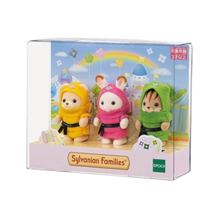 ตุ๊กตา Sylvanian Families ที่รัก Ninja 3 ตัว กระรอก กระต่าย หมี ตุ๊กตา EPOCH (สินค้าจากญี่ปุ่น)