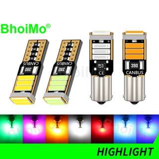 Bhoimo T10 W5W 168 8SMD แผงไฟสัญญาณ LED 7020 194 BA9S T4W DC12v สําหรับติดป้ายทะเบียนรถยนต์ รถจักรยานยนต์