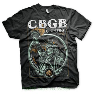 [COD] เสื้อยืดแขนสั้นลําลอง ผ้าฝ้าย 100% พิมพ์ลายรูปปั้น Cbgb Statue Of Underground Rock พลัสไซซ์ ของขวั