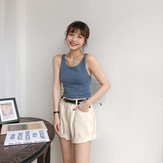 XinBra เสื้อครอป แขนสั้น สายไขว้หลัง รุ่นE-003 เสื้อผ้าแฟชั่นผู้หญิง ผ้าคอตตอน เสื้อสายเดี่ยวสาวอวบ ดีไซน์เก๋ โชว์หลัง