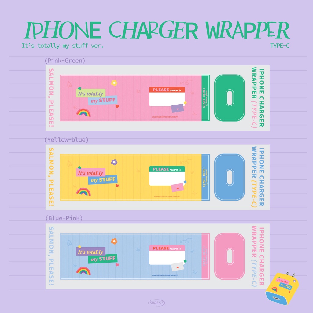 Charger wrapper TYPE-C/USB-5W/USB-C(20W) (It's totally my stuff) สติกเกอร์ติดหัวชาร์จ