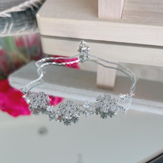 สร้อยข้อมือรูดได้ Snowflake สี Silver