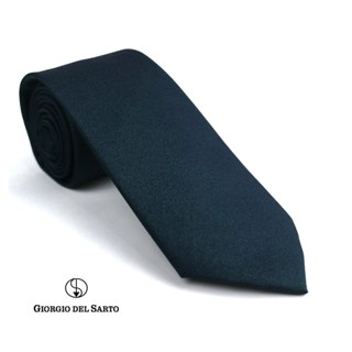 Giorgio Del Sarto Necktie 7.5 cm Green Fabric Texture เนคไทสีเขียวมีเท็กเจอร์