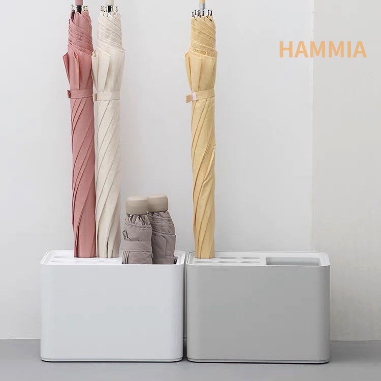 HAMMIA ถังใส่ร่ม กันลื่น ประหยัดพื้นที่ พร้อมถาดหยด สําหรับบ้าน สํานักงาน โรงแรม บาร์