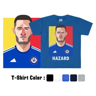 PSMเสื้อลายนักฟุตบอล เสื้อยืดลาย E.HAZARD มี 5 สี ให้เลือก เนื้อผ้าพรีเมี่ยม สีไม่ตก ไม่ลอก ไม่ย้วย