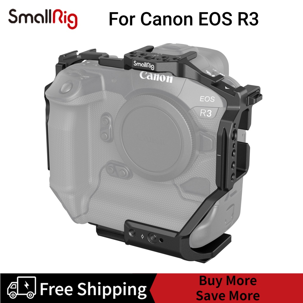 SmallRig Cage for Canon R3 Built-in Plate for Arca-Swiss for Quick Switch Among Handheld, Tripod and Stabilizer Shooting - 3884