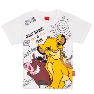 [พร้อมส่ง] เสื้อยืด พิมพ์ลาย Disney Lion King Simba สําหรับเด็กผู้ชาย