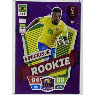 การ์ดนักฟุตบอล Vinicius jr ฟุตบอลโลก world cup 2022 การ์ดสะสม Brazil Brasil การ์ดนักเตะ บราซิล