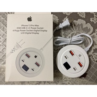 ปลั๊กชาร์จเร็ว 35W 4 ช่อง ชาร์จเร็ว 2 ช่องเสียบ USB และ 2 Type-C USB-C PD4 Plugs Power Socket Adapter Fast