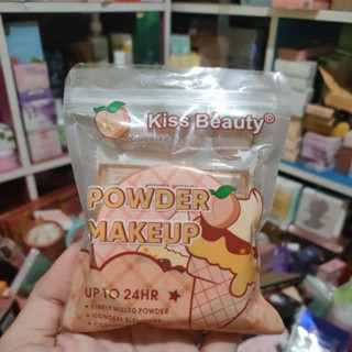 แป้งพับไอติมพีช kiss beauty