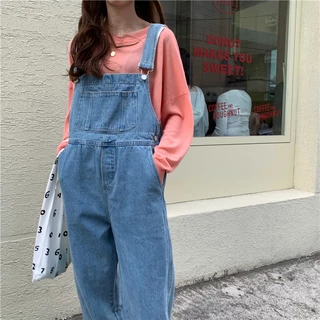 พร้อมส่ง เอี๊ยมขายาว ด้านข้างออกเเบบพิเศษ ใส่กระดุม เหมาะกับไปเดท มีทั้งหมด2ส #010035