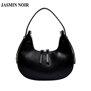 Jasmin NOIR กระเป๋าสะพายไหล่ กระเป๋าถือ หนัง PU ลายดวงจันทร์ เรียบง่าย สําหรับสตรี