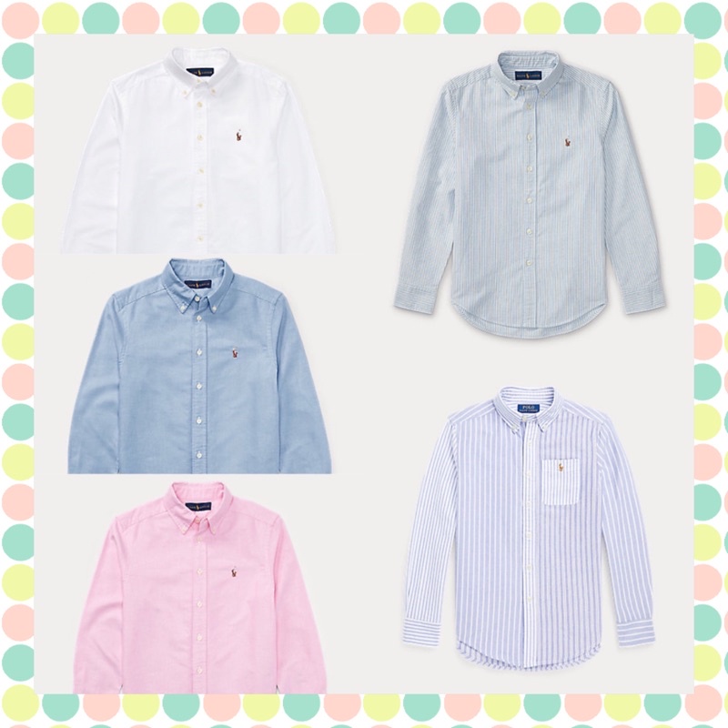 BEST SELLER] Ralph Lauren Cotton Oxford Shirt(boy size 8-20) | Shopee  Thailand