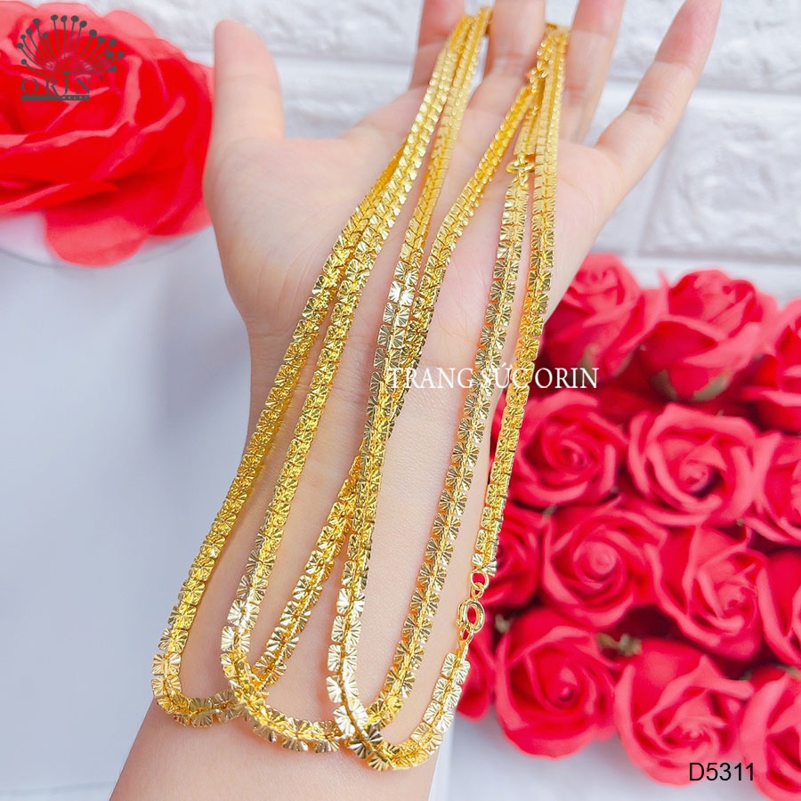 Orin D5311 สร้อยคอแกะสลักสี่เหลี่ยม 24 สีระดับไฮเอนด์