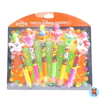 ✅พร้อมส่ง set 8 halloween Tokyo Disney Resort Disney Mickey Mouse pen set 6pieces🇯🇵ปากกา มิกกี้เมาส์ ดิสนี่ย์