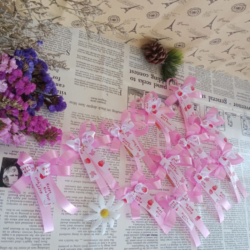 โบว์ติดของขวัญ🎁โบว์ติดของขวัญปีใหม่ โบว์ริบบิ้นติดของขวัญ🎀  congratulations 8*10cmพรรค - รูปที่ 3