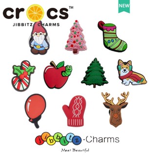 jibbitz crocs ของแทั กระดุมรองเท้า ลายดอกไม้ สําหรับตกแต่งรองเท้า DIY