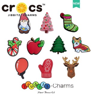 jibbitz crocs ของแทั กระดุมรองเท้า ลายดอกไม้ สําหรับตกแต่งรองเท้า DIY