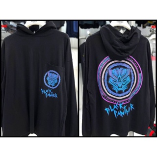 เสื้อฮู้ดแขนยาวMarvel ลิขสิทธิ์แท้ ลายblack panther สีดำ (HDG-009)