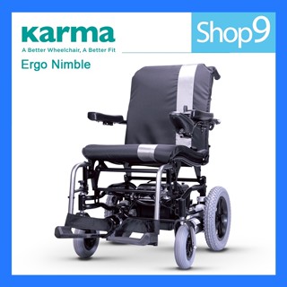 KARMA รถเข็นผู้ป่วย รถเข็นวีลแชร์ไฟฟ้า รุ่น  Ergo Nimble (KP-10.3s) เบาะ 17 นิ้ว รองรับน้ำหนักได้ถึง 120 KG