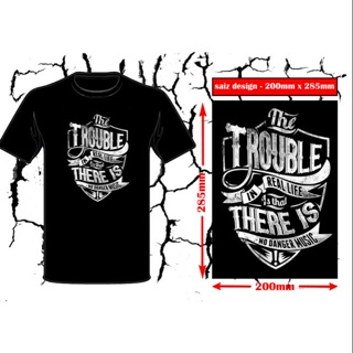 [COD] {พร้อมส่ง เสื้อยืดผ้าฝ้าย 100% พิมพ์ลาย Trouble พลัสไซซ์ XS-6XL ของขวัญคริสต์มาส สําหรับผู้ชายS-5XL