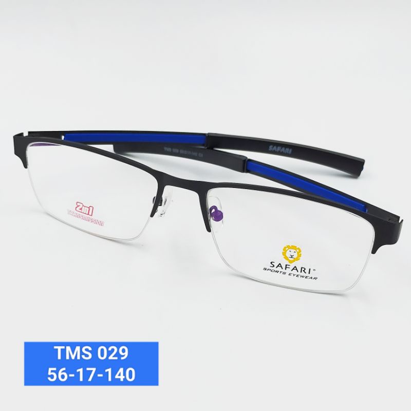 กรอบแว่นตา SAFARI 029 ทรงครึ่งกรอบ ขายืด แว่นสำหรับตัดเลนส์สายตา น้ำหนักเบา