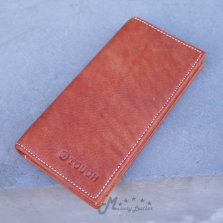 กระเป๋าสตางค์TOUGHหนังแท้ (ทรงยาว) หนังชามัว หนังหนา Wallet กระเป๋าหนังแท้ 100 % ทนทาน