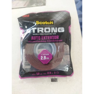 Scotch Auto Tape เทปกาวสองหน้าแรงยึดติดสูง สำหรับติดชิ้นส่วนรถยนต์ Auto Exterior Tape 12 mmx1.5M , 2.5M , 4M, 10M