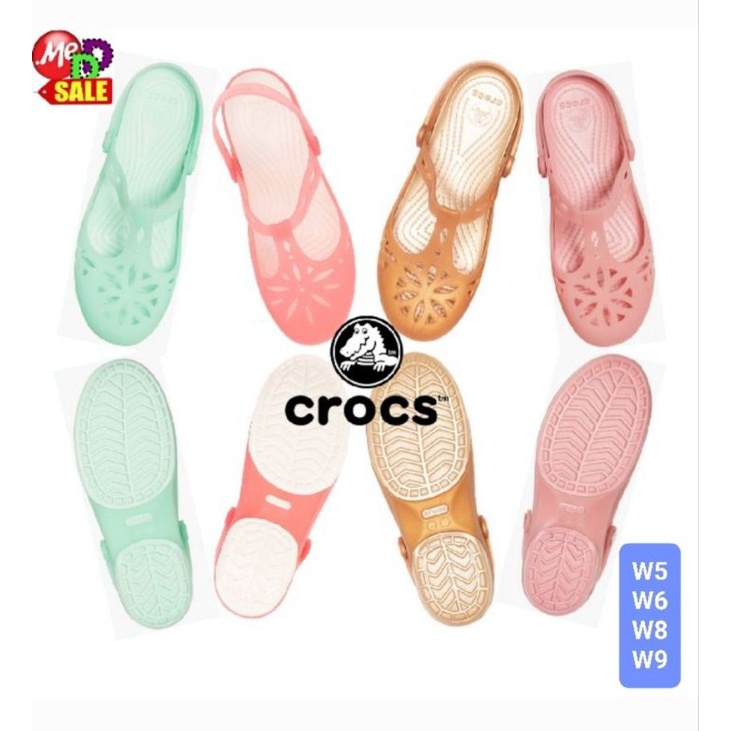 CROCS - ใหม่ คร็อคส์ รองเท้าลำลอง รุ่น Crocs Isabella Clog / Carlie Cut Out / Brooklyn Low / Mid Wedge