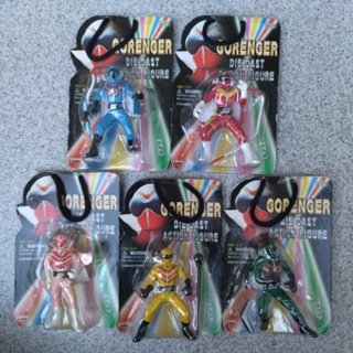 ฟิกเกอร์โลหะ Gorenger die cast action figure ขบวนการโกเรนเจอร์ ครบชุด 5 ชิ้น ปี 1999 banpresto