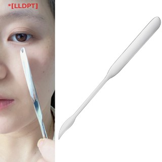 [LLDPT] 1PC Dual Heads Stainless Steel Cosmetic Makeup Mixing Spatula Tool for Palette NEW