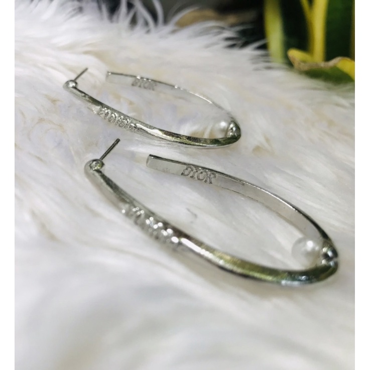 ต่างหูห่วงดิออร์ ต่างหูdior ต่างหูโลโก้แบรนด์เนม