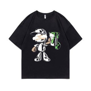 ถูกที่สุด T-shirt Men Women Casual Tee Loose EU Size Short Sleeve T Shirt Men&amp;#39;s Hip Hop d Tshirt