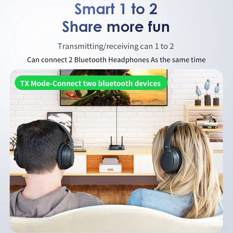2 in 1 เครื่องรับส่งสัญญาณเสียงบลูทูธ รองรับการรับส่งสัญญาณ รองรับ TWS แจ็ค AUX RCA USB 3.5 มม. สําหรับหูฟัง TV PC