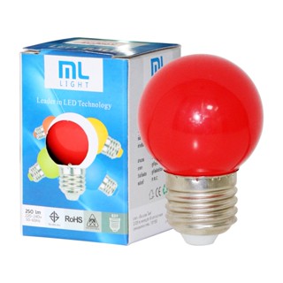 ML หลอดไฟปิงปอง LED Bulb 3W สีแดง (Red) E27