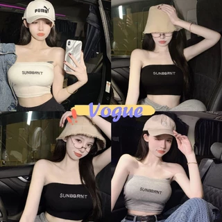 Vogue🌟พร้อมส่ง🌟 เกาะอกพรมไหม (มีฟองน้ำ) ผ้านิ่มใส่สบายมาก (FY4832) -H