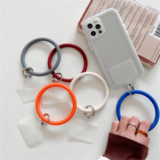 สายคล้องมือถือ ซิลิโคนนุ่ม ป้องกันการสูญหาย เชือกวงกลมเส้นเล็ก ใส่เคสได้ทุกรุ่น แขวนข้อมือได้ สายคล้องมือถือข้อมือ