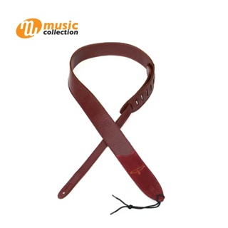 สายสะพายกีตาร์ PRS STRAP-PREMIUM LEATHER BIRDS/BURGUNDY