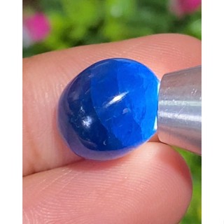 พลอย บลู อะพาไทต์ Blue Apatite 12.27 (Cts.) ดิบ Unheated. พลอยแท้ อัญมณีมงคลประจําวันเกิด เครื่องประดับพลอย