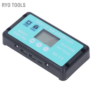 Ryo แผงควบคุมการเก็บประจุพลังงานแสงอาทิตย์ 12V 24V Mppt Usb Pd Qc3.0 พร้อมหน้าจอ Lcd สําหรับแบตเตอรี่