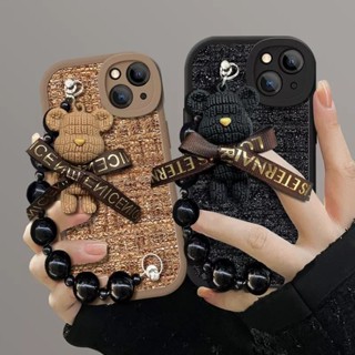 เคสโทรศัพท์มือถือ ลายหมีทอ สองสี สําหรับ IPhone 12 13 14 11 Pro Max X Xs Max Xr Fgdhb