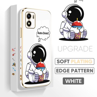 สําหรับ Vivo Y93 Y93s Y55 Y75 Y85 Y70 Y73 Y95 Y01 Y91 ลายนักบินอวกาศน่ารัก ชุบ TPU นิ่ม เคสโทรศัพท์ ขอบรูปแบบ ป้องกันเลนส์เต็มรูปแบบ