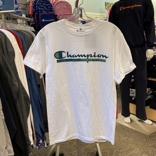 Champion เสื้อยืดลําลอง แขนสั้น คอกลม พิมพ์ลายตัวอักษร สไตล์สปอร์ต แฟชั่นสําหรับผู้ชาย