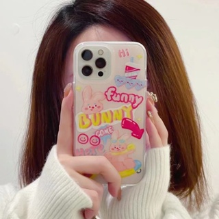 เคสโทรศัพท์มือถือนิ่ม ลายการ์ตูนกระต่าย สําหรับ iPhone 11 12 12pro 12promax 13 13pro 13promax 14 14pro 14promax