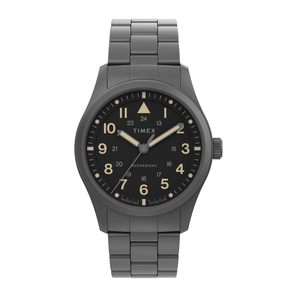 Timex TW2V41700 Mechanical นาฬิกาข้อมือผู้ชาย สายสแตนเลส หน้าปัด 41 มม.