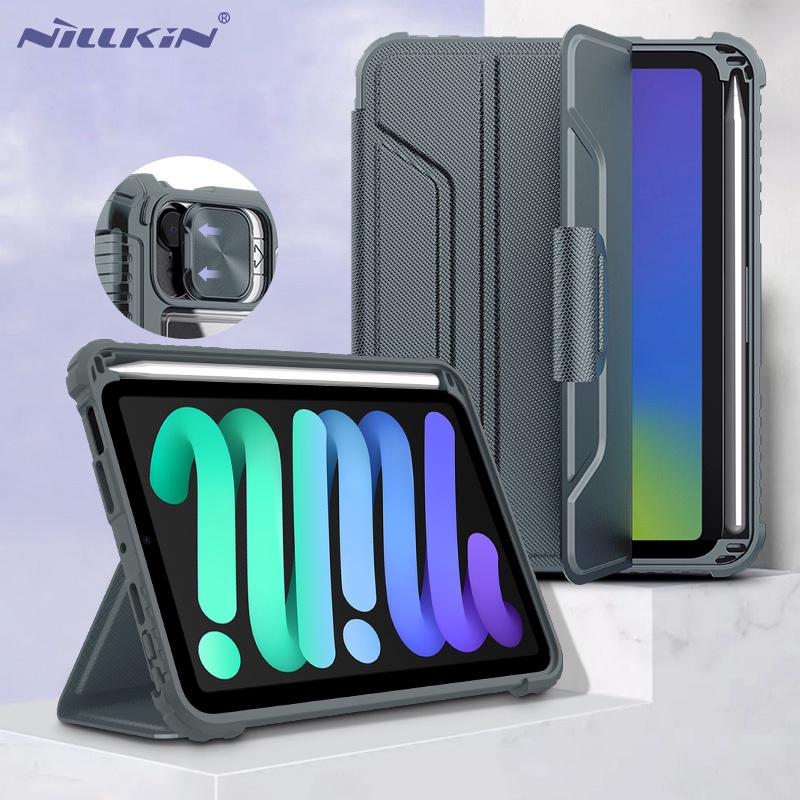 สําหรับ iPad Mini 6 / iPad mini (2024) / iPad Mini 7 A17 ProTablet Case NILLKIN หนัง PU Flip Slide ก
