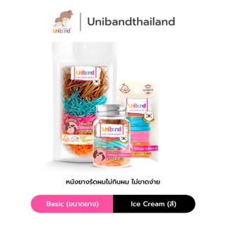 Uniband หนังยางรัดผม ไม่กินผม ไม่ดีดขาดง่าย TPU Basic Size : Ice cream