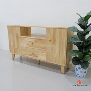 ตู้อเนกประสงค์ ไม้ยางพารา รุ่น CHACO-B120  ขนาด 120x30x70cm.