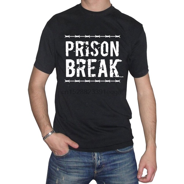 เสื้อยืดแฟชั่น fm10 ผู้ชาย PRISON BREAK series ทีวีภาพยนตร์ CINEMATV Cool Casual pride T เสื้อผู้ชาย